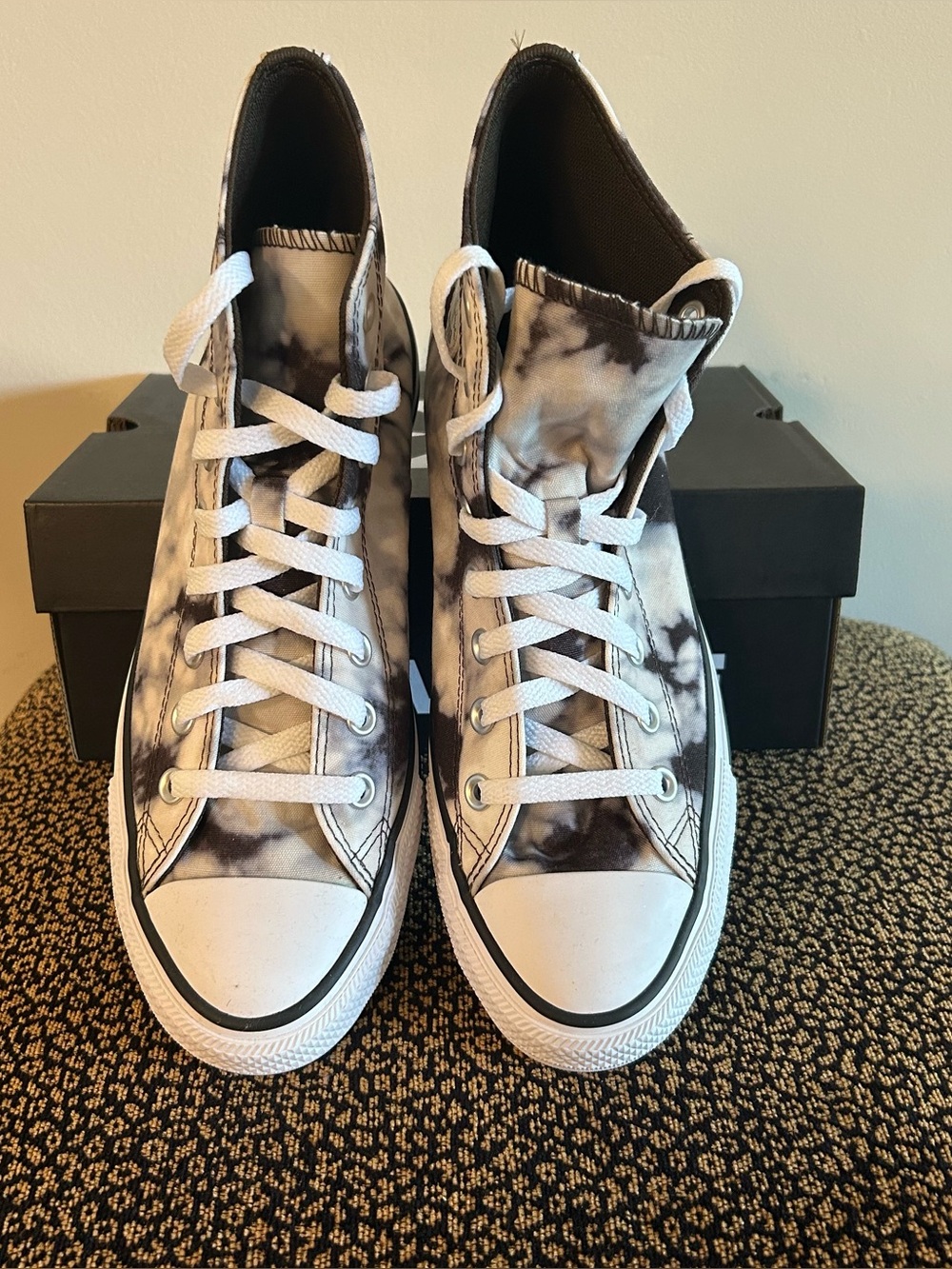 NEW Converse AS High-Top Canvas in Black & White Tie-Dye Unisex